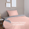 Utopia Bedding Bettwäsche 135×200 cm + 1 Kissenbezug 80×80 cm, Blaugrün(Grau / Rosa)
