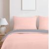 Utopia Bedding Bettwäsche 135×200 cm + 1 Kissenbezug 80×80 cm, Blaugrün(Grau / Rosa)