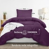 Utopia Bedding Bettwäsche 135×200 cm + 1 Kissenbezug 80×80 cm, Blaugrün(Lila)