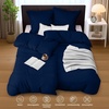 Utopia Bedding Bettwäsche 135×200 cm + 1 Kissenbezug 80×80 cm, Blaugrün(Marineblau)