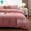 Utopia Bedding Bettwäsche 135×200 cm + 1 Kissenbezug 80×80 cm, Blaugrün(Rosa)