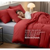 Utopia Bedding Bettwäsche 135×200 cm + 1 Kissenbezug 80×80 cm, Blaugrün(Rot)