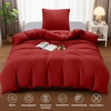 Utopia Bedding Bettwäsche 135×200 cm + 1 Kissenbezug 80×80 cm, Blaugrün(Rot)