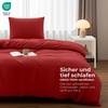 Utopia Bedding Bettwäsche 135×200 cm + 1 Kissenbezug 80×80 cm, Blaugrün(Rot)
