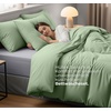 Utopia Bedding Bettwäsche 135×200 cm + 1 Kissenbezug 80×80 cm, Blaugrün(Salbeigrün)