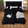 Utopia Bedding Bettwäsche 135×200 cm + 1 Kissenbezug 80×80 cm, Blaugrün(Schwarz)