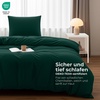Utopia Bedding Bettwäsche 135×200 cm + 1 Kissenbezug 80×80 cm, Blaugrün(Smaragd)