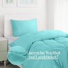 Utopia Bedding Bettwäsche 135×200 cm + 1 Kissenbezug 80×80 cm, Blaugrün(Spa Blau)
