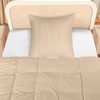 Utopia Bedding Bettwäsche 220×240 Set – Mikrofaser Bettbezug 240×220 cm + 2 Bestickte Kissenbezüge 65×65 cm – Schwarz(Beige)