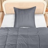 Utopia Bedding Bettwäsche 220×240 Set – Mikrofaser Bettbezug 240×220 cm + 2 Bestickte Kissenbezüge 65×65 cm – Schwarz(Grau)