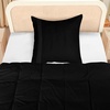 Utopia Bedding Bettwäsche 220×240 Set – Mikrofaser Bettbezug 240×220 cm + 2 Bestickte Kissenbezüge 65×65 cm – Schwarz(Schwarz)