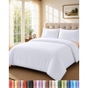 Utopia Bedding Bettwäsche 220×240 Set – Mikrofaser Bettbezug 240×220 cm + 2 Bestickte Kissenbezüge 65×65 cm – Schwarz(Weiß)