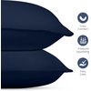 Utopia Bedding Kopfkissen 65×65 2er Set Schlafkissen Atmungsaktiv Kissen(Blau)