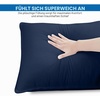 Utopia Bedding Kopfkissen 65×65 2er Set Schlafkissen Atmungsaktiv Kissen(Marineblau)