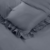 Utopia Bedding Rüsche Bettwäsche 135×200 Set, Grau(Grau)