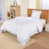 Utopia Bedding Rüsche Bettwäsche 135×200 Set, Grau(Weiß)