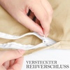 Utopia Bedding Seersucker Bettwäsche 135×200 4teilig – Mikrofaser Polyester 2 Bettbezug 135×200 cm + 2 Kissenbezug 80×80 cm – Weiß(Beige)