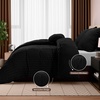 Utopia Bedding Seersucker Bettwäsche 135×200 4teilig – Mikrofaser Polyester 2 Bettbezug 135×200 cm + 2 Kissenbezug 80×80 cm – Weiß(Schwarz)