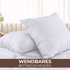 Utopia Bedding Seersucker Bettwäsche 135×200 4teilig – Mikrofaser Polyester 2 Bettbezug 135×200 cm + 2 Kissenbezug 80×80 cm – Weiß(Weiß)