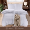 Utopia Bedding Seersucker Bettwäsche 135×200 4teilig – Mikrofaser Polyester 2 Bettbezug 135×200 cm + 2 Kissenbezug 80×80 cm – Weiß(Weiß)