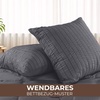 Utopia Bedding Seersucker Bettwäsche 135×200 Set – Mikrofaser Polyester Bettbezug 135×200 cm + 1 Kissenbezug 80×80 cm- Beige(Grau)