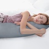 Utopia Bedding Seitenschläferkissen Körperkissen Schwangerschaftskissen(Grau)