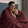 Utopia Bedding Waffeldecke Sommerdecke Kuscheldecke (228×228 cm,KühlesGrau)(Bordeaux)