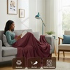 Utopia Bedding Waffeldecke Sommerdecke Kuscheldecke (228×228 cm,KühlesGrau)(Bordeaux)