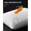 Wasserdichte Kissenschoner mit Reissverschluss, 2er Set , weiss, 50×75 cm(Weiß)