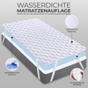 Wasserdichter Gesteppte Matratzenschoner 160x200x30 cm Matratzenauflage(Weiß)