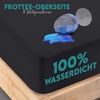 Wasserdichter Matratzenschoner 140×190 cm, 30 cm tief matratzenschutz(Schwarz)