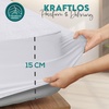 Wasserdichter Matratzenschoner 140×190 cm, 30 cm tief matratzenschutz(Weiß)
