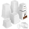 8er-Pack Utopia Home Betterhöhung Möbelerhöher Verstellbar – Schwarz(Weiß)