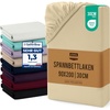 Utopia Bedding – Spannbettlaken 90x200cm Bis 30 cm – Schwarz(Beige)