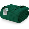 image:imageUtopia Bedding 100 Baumwolle Waffeldecke Kuschedecke 300 GSM Anthrazitgrau  274 x 228 cm weiche leichte atmungsaktive tagesdecke Sofa amp Couch berwurf fr alle JahreszeitenWaldgrn