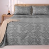 image:imageUtopia Bedding 4Teiliges Bedrucktes Bettlaken Set 150 x 200 cm Paisley Grau  PolyesterMikrofaser 1 Spannbetttuch 150x200 cm 1 Bettlaken 266x259 cm und 2 Kissenbezge 50x75 cm