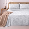 image:imageUtopia Bedding 4Teiliges Bedrucktes Bettlaken Set 180 x 200 cm Reben Grau  PolyesterMikrofaser 1 Spannbetttuch 180x200 cm 1 Bettlaken 270x290 cm und 2 Kissenbezge 50x75 cm