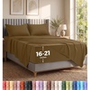 Utopia Bedding Bettlaken Set (3 Teilige, Schwarz), Polyester Mikrofaser, Oeko-Tex Zertifiziert, Spannbettlaken 90×190, Bettlaken 167×243, 1 Bestickten Kissenbezug 50×75(Mokka)