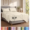 Utopia Bedding Bettlaken Set (3 Teilige, Schwarz), Polyester Mikrofaser, Oeko-Tex Zertifiziert, Spannbettlaken 90×190, Bettlaken 167×243, 1 Bestickten Kissenbezug 50×75(Elfenbein)