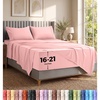 Utopia Bedding Bettlaken Set (3 Teilige, Schwarz), Polyester Mikrofaser, Oeko-Tex Zertifiziert, Spannbettlaken 90×190, Bettlaken 167×243, 1 Bestickten Kissenbezug 50×75(Pink)