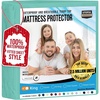 Wasserdichter Matratzenschoner 140×190 cm, 30 cm tief matratzenschutz(Blau (Spa Blue))