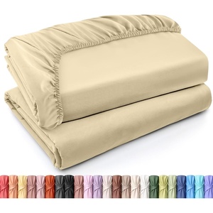 Utopia Bedding – 6er Set Spannbettlaken 160 x 200 cm – Weiß(Beige)