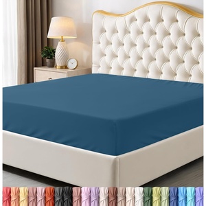 Utopia Bedding – 6er Set Spannbettlaken 160 x 200 cm – Weiß(Blau (Dusk Blue))