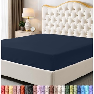 Utopia Bedding – 6er Set Spannbettlaken 160 x 200 cm – Weiß(Navy)