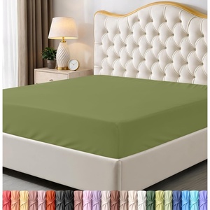 Utopia Bedding – 6er Set Spannbettlaken 160 x 200 cm – Weiß(Oliv/Blatt für Mich (Leaf It To Me))