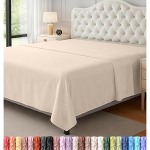 Utopia Bedding – Bettlaken ohne Gummizug – 225x255cm – Grau(Beige)