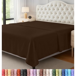 Utopia Bedding – Bettlaken ohne Gummizug – 225x255cm – Grau(Braun)