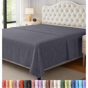Utopia Bedding – Bettlaken ohne Gummizug – 225x255cm – Grau(Grau)
