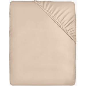 Utopia Bedding – Spannbettlaken 140x200cm – Burgunderrot(Beige)