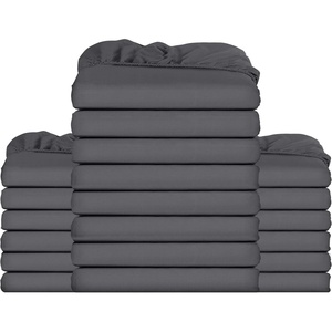 Utopia Bedding – Spannbettlaken 140x200cm – Burgunderrot(Grau)